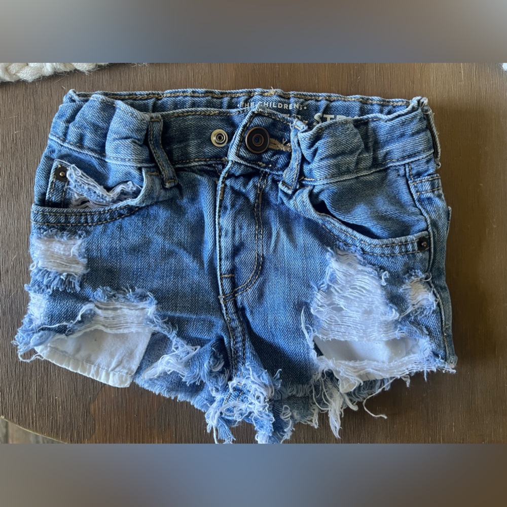 Baby girls distressed Jean shorts size 12-18 months